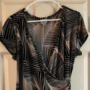 Linen summer large striped dress